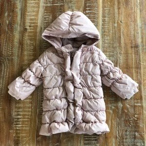 Baby Gap pink knee length hooded coat
